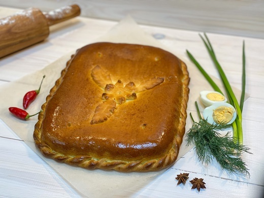 Пирог с зелёным луком и яйцом Пирог с зелёным луком и яйцом