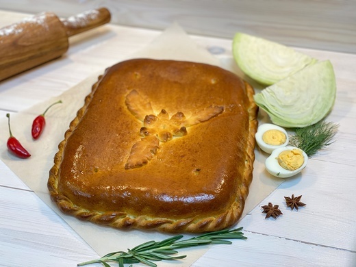 Пирог с капустой и яйцом Пирог с капустой и яйцом